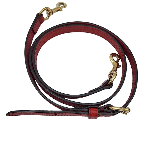 Gucci Interlocking GG Charm Pebbled Leather Satchel Bag Red 449659 - Picture 7 of 16